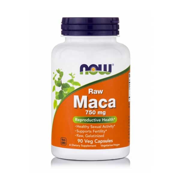 NOW Raw Maca 750mg 90 Capsules