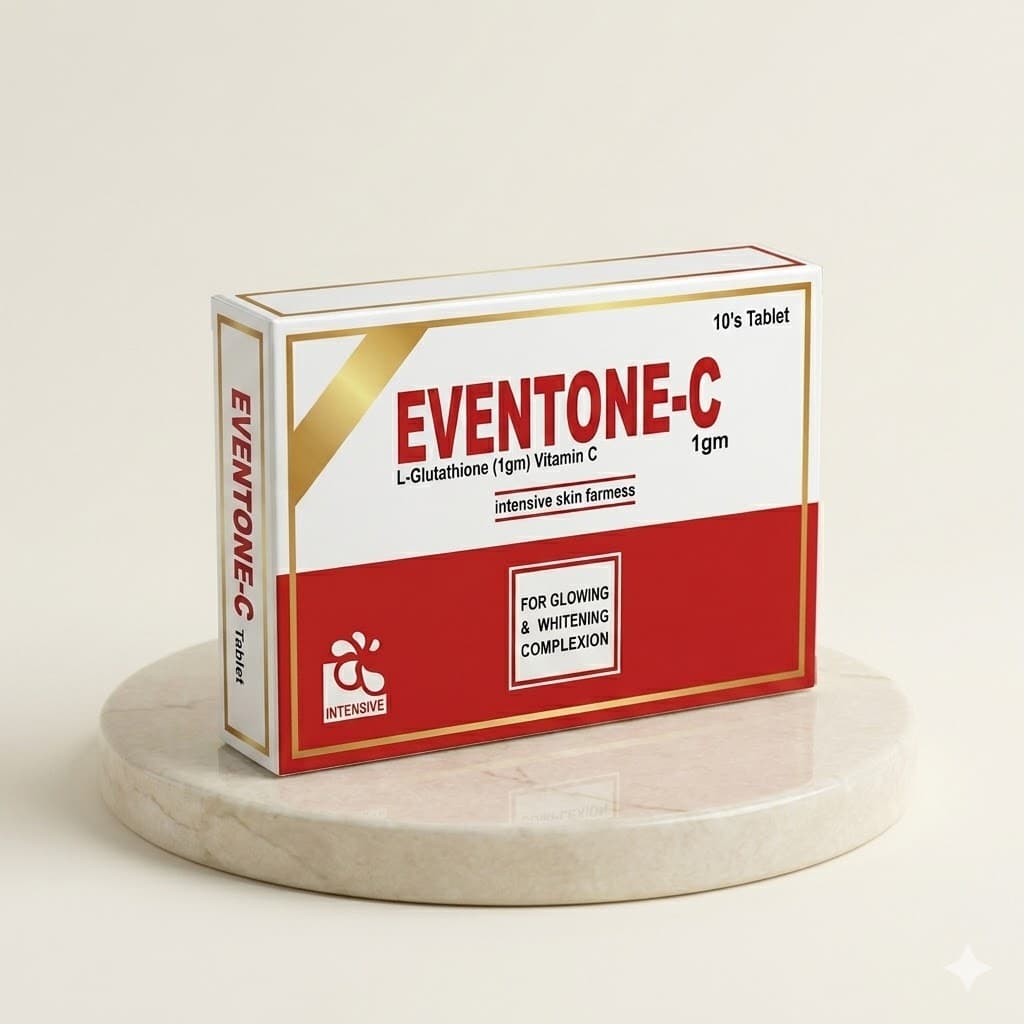 eventone glutathione EVENTONE-C TABLETs 1gm Skin Whitening & Glowing consist of LGlutathione,VitaminC Eventone-C 1G Tablet Intensive
