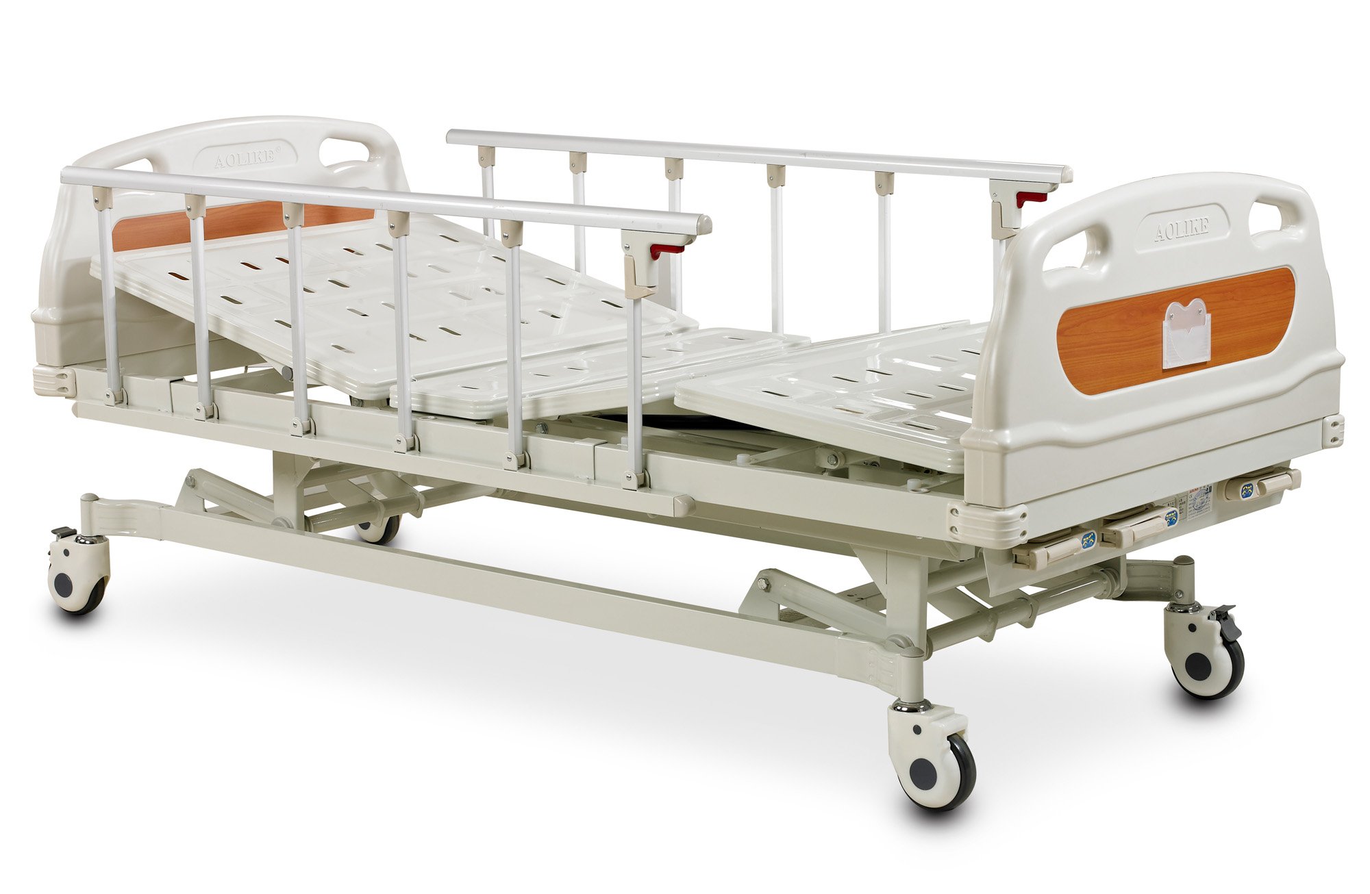 manual hospital bed with mattress